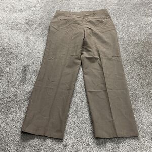 International Passport Vintage Dress Pants Men Brown Pleated Front Trouser 36x29